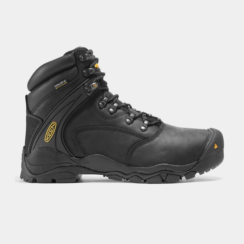 Keen Louisville 6" Steel Toe Mens Work Boots Black NZ Sale (1428-TOEKM)